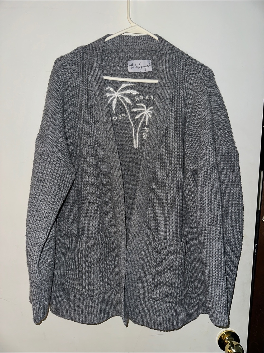 Cozy Open-Front Gray Chunky Knit Cardigan